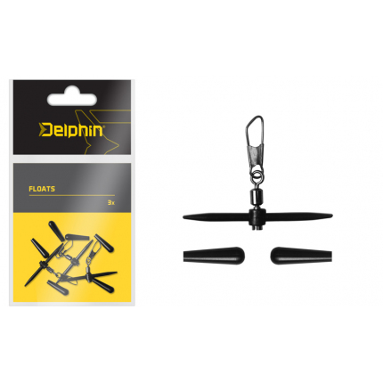 Delphin Průjezd Obratlík Průjezdný S Karabinkou FloatS 3 ks