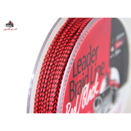 Splétaná šňůra Hell-Cat - Leader Braid Line Red/Black 20m