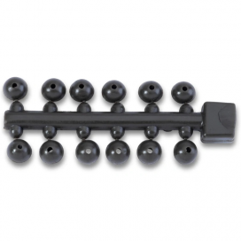 Anaconda korálky Tapered Bore Beads army zelená 6mm 24ks