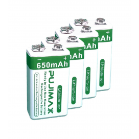 nabíjecí Lith. baterie 9V/650mAh (1000 cyklů) 4ks