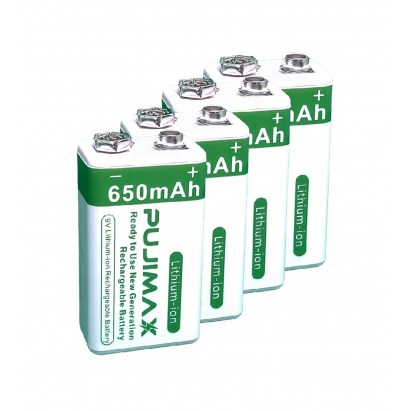 nabíjecí Lith. baterie 9V/650mAh (1000 cyklů) 4ks