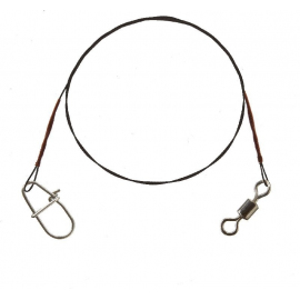 Cormoran Lanko 1x7 Wire Leader Swivel and Snap Hook 12kg 20cm 2ks