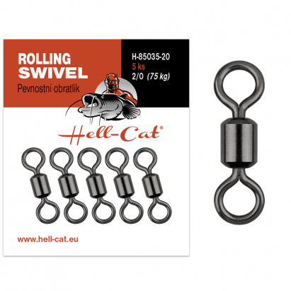 Hell-Cat Pevnostní obratlík Power Rolling Swivel 5ks|vel.4/0 (135kg) Hell-Cat Pevnostní obratlík Power Rolling Swivel 5ks|vel.4/0 (135kg)