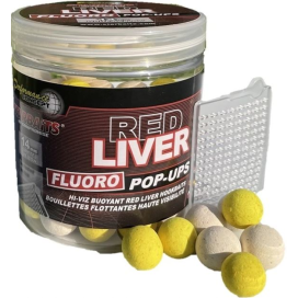 Starbaits Boilies Fluo Pop Up Red Liver 80g 14mm