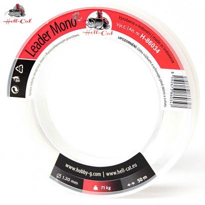 Hell-Cat Vlasec návazcový Leader Mono FC 50m|1.20mm Hell-Cat Vlasec návazcový Leader Mono FC 50m|1.20mm