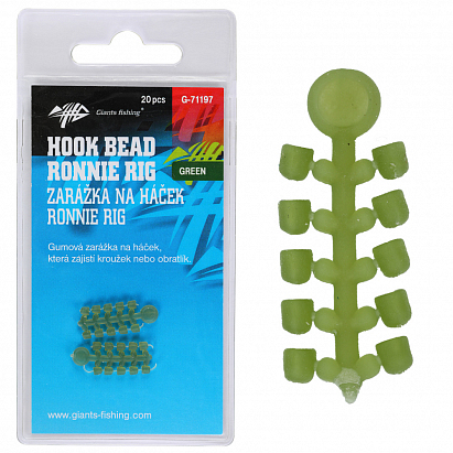 Giants fishing Zarážka na háček Hook Bead for Ronnie Rig Green 20ks Giants fishing Zarážka na háček Hook Bead for Ronnie Rig Green 20ks