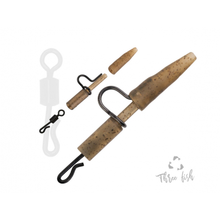 Zfish Závěsky Heavy Duty Clip & Tail Rubber + QC 6 ks