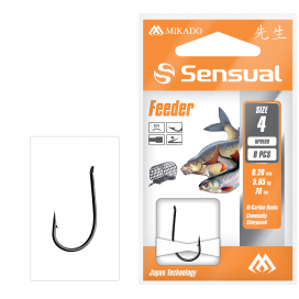 Mikado Navázané Háčky Sensual Feeder 9109 No 6 Bn / Vlasec: 0.18mm/70cm 8 Ks