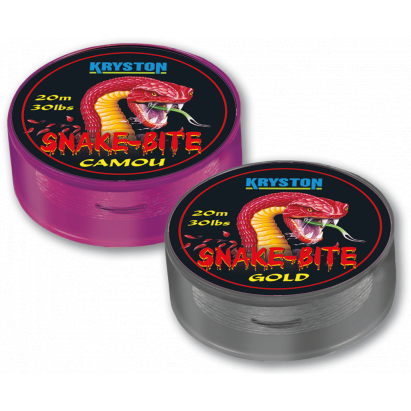Kryston potahované šňůrky - Snake Bite Camou 30lb 20m Kryston potahované šňůrky - Snake Bite Camou 30lb 20m