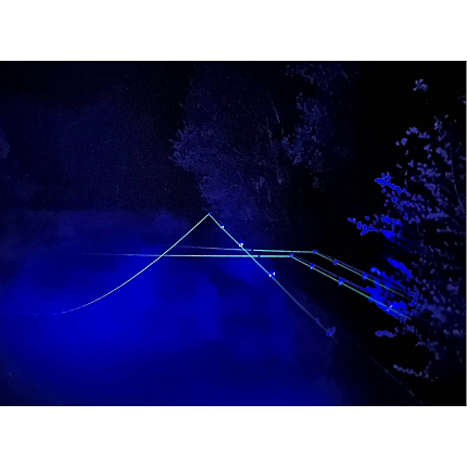 Katran Čelová Dobíjecí Svítilna Headlamp W/B 460 PRO - Double Click modrá a bílá LED + box + náhradní baterie zdarma NEW