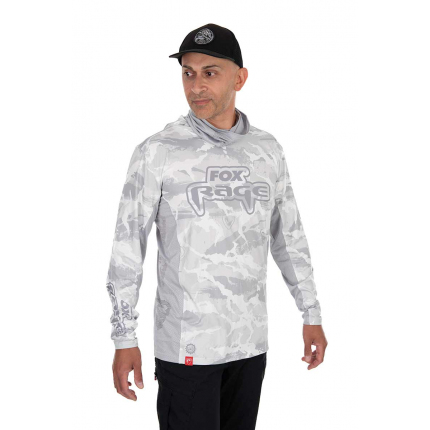 Fox Rage Triko UV Hooded Light Camo Top