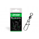 Zfish Obratlík s Karabinou Rolling Swivel & Fastlock Snap 10 ks 12/18Kg