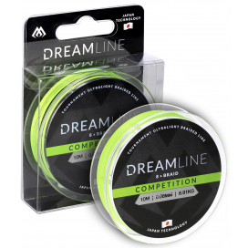 Mikado Pletená Šňůra Dreamline Competition 0.10mm/8.73kg/10m Fluo Zelená 1 Cívka