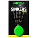 Korda Stoppery Tungstenové Sinkers Weedy Green 9 ks Medium