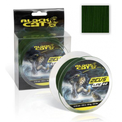 Black Cat Pletená Šňůra Zeus Line G2 Zelená 250m 0.55mm 69 Kg Black Cat Pletená Šňůra Zeus Line G2 Zelená 250m 0.55mm 69 Kg