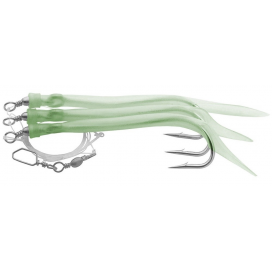 Aquantic Návazec 3er Gummi Makk System Zelená 130 cm 8/0