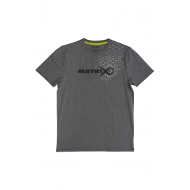 Matrix Hex Print T-Shirt (Grey Marl)