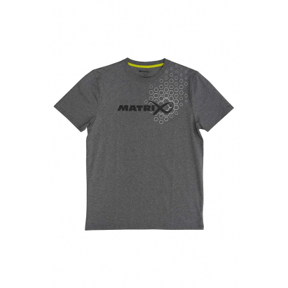Matrix Hex Print T-Shirt (Grey Marl)