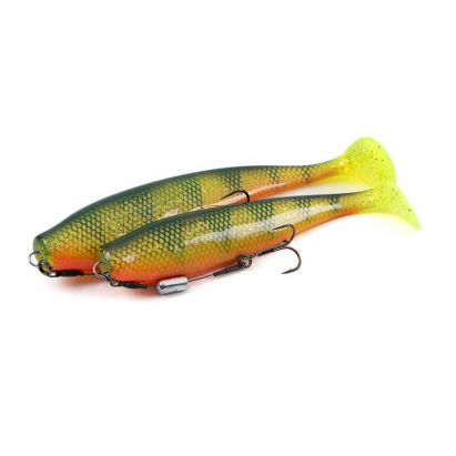 "Fox Rage Zander Pro Shad 16cm / 6.3"" Loaded UV Glitter Perch"