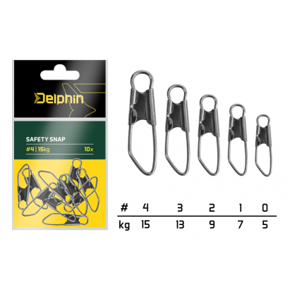 Delphin Karabinka Safety Snap 10 ks