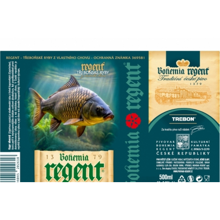 Regent Pivo Vodní Říše - Kapr Obecný 0,5l 1ks