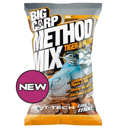 Bait-Tech krmítková směs Big Carp Method Mix Tiger & Peanut 2 kg Bait-Tech krmítková směs Big Carp Method Mix Tiger & Peanut 2 kg