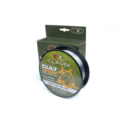 Climax CULT Carp Sport Mono šedý 1000m Průměr: 0,25mm Nosnost: 5,8kg