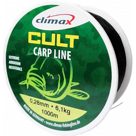 Climax silon Cult Carp line - černý 1000m Průměr: 0,28mm nosnost: 6,1kg