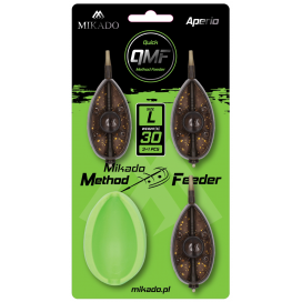 Mikado Krmítko Method Feeder Aperio Q.m.f. System L Sada 3x20g + Feeder Form 1 Sada