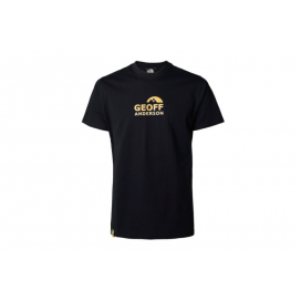 Tričko Geoff Anderson Organic Tee black, orange logo 