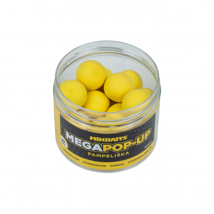 Mikbaits Mega fluo pop-up 300ml Pampeliška 25mm