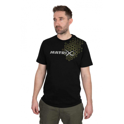 Matrix Tričko Black Hex Print T-Shirt