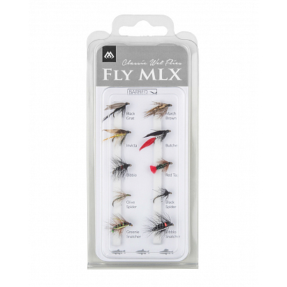 Mikado Sada Umělé Mouchy Wet Flies Barbed 1 Ks