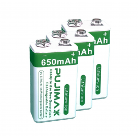nabíjecí Lith. baterie 9V/650mAh (1000 cyklů) 3ks
