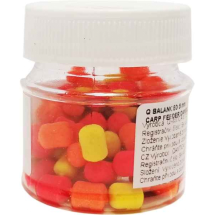 Dipované Q Balanced 5mm Carp feeder dambels 14g Jahoda
