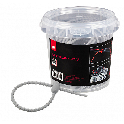 Mikado Band Silikonový Klipový Pásek 21,5 Cm/šedá 50 Ks
