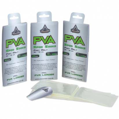 Anaconda PVA sáčky Fast Melt Spod Socks 70x130mm 25ks Anaconda PVA sáčky Fast Melt Spod Socks 70x130mm 25ks