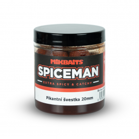 Mikbaits Spiceman boilie v dipu 250ml - Pikantní švestka 20mm