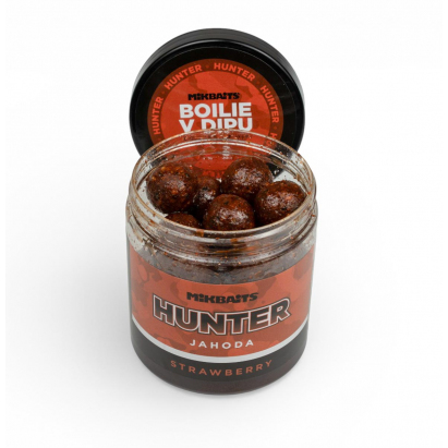 Hunter boilie v dipu 250ml - Jahoda 20mm