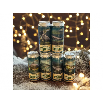Regent Pivo Třeboňské ryby 12° 6x 0,5 l plech - Vánoční edice