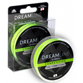 Mikado Pletená Šňůra Dreamline Competition 0.18mm/18.32kg/150m Fluo Zelená 1 Cívka