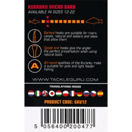 Guru Tackle Háček Kuranku Spade End Barbed