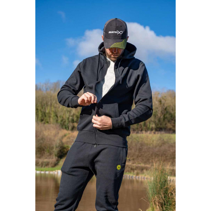 Matrix Mikina Zipped Hoody Black Stealth