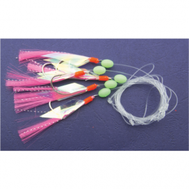 Mistrall systém pro lov makrel 0,60mm velikost háčku 3/0 růžová