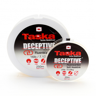 Taska Deceptive - Fluorocarbon extra odolný čirý 20m 0,31mm 14lb Taska Deceptive - Fluorocarbon extra odolný čirý 20m 0,31mm 14lb