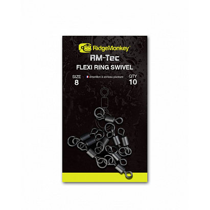 RidgeMonkey obratlíky Flexi Ring Swivel |vel. 8 RidgeMonkey obratlíky Flexi Ring Swivel |vel. 8