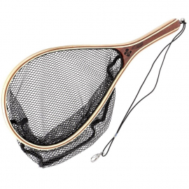 Snowbee Dřevěný Raketový Podběrák Wooden Landing Net Small