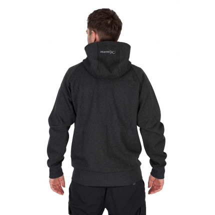 Matrix Mikina Zipped Hoody Charcoal Marl