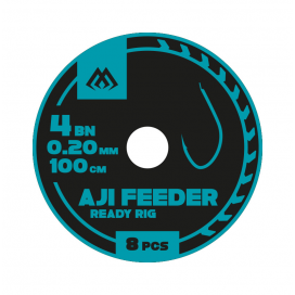 Mikado Ready Rigs Aji Feeder Nr 16 Bn / Żyłka: 0.10mm/100cm 8 Pcs.