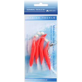 Mikado Mořský Návazec Hair Tube Rig Háček 1/0 Červený Černý 1 Ks